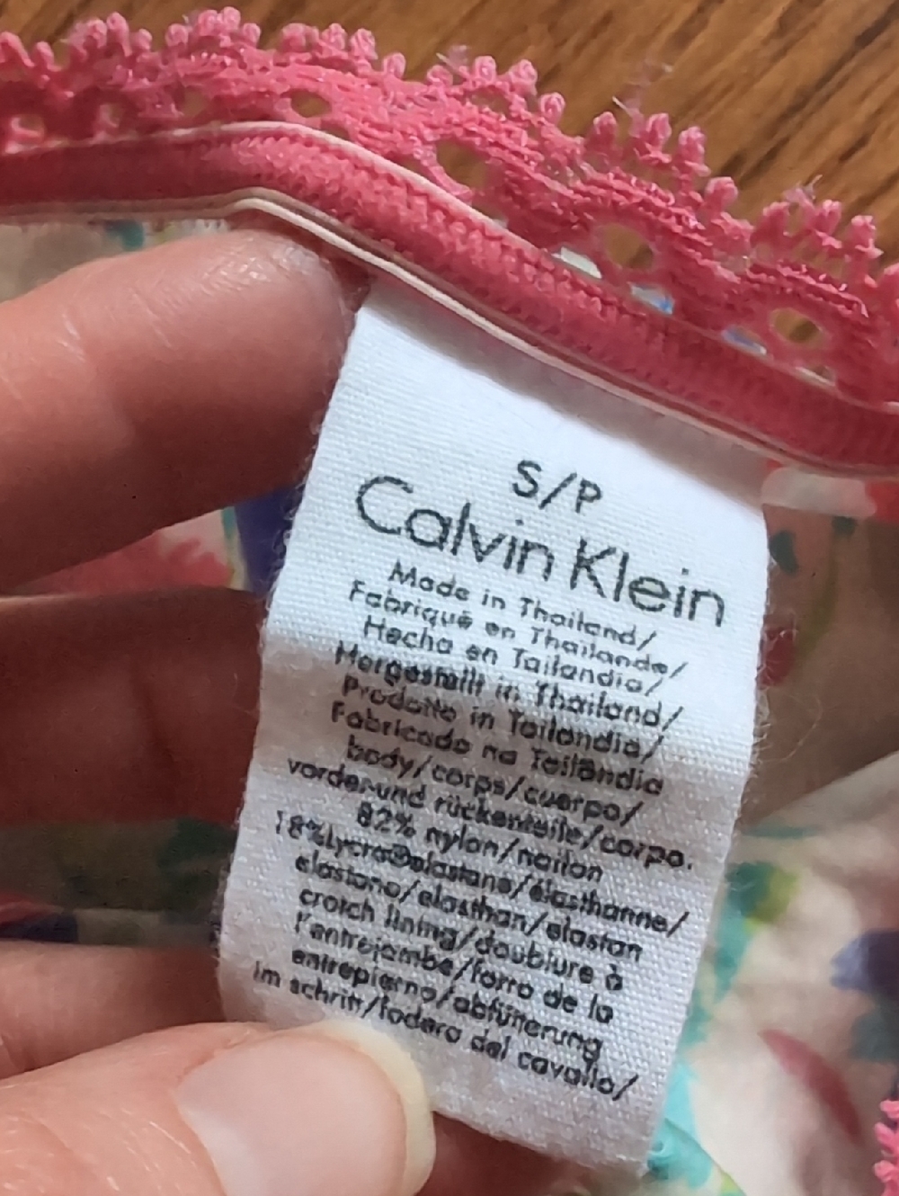Calvin Klein Floral Print Bra + Undies Set Push-up Underwire Bra 32b Small - Picture 7 of 9